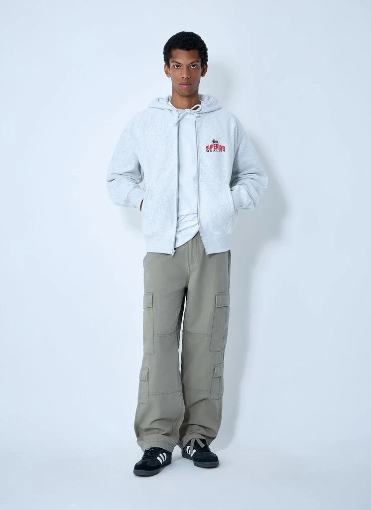 STUSSY Logo Motif Zip-Up Sweatshirt 2