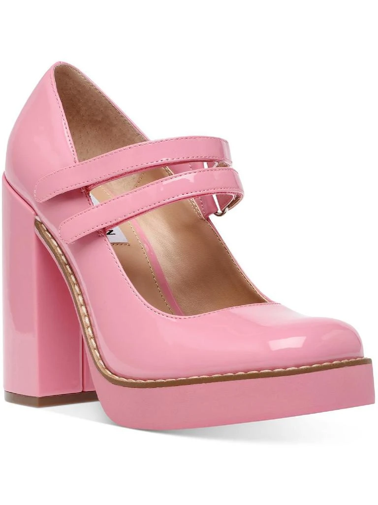 Steve Madden Twice Womens Patent Casual Block Heels 4