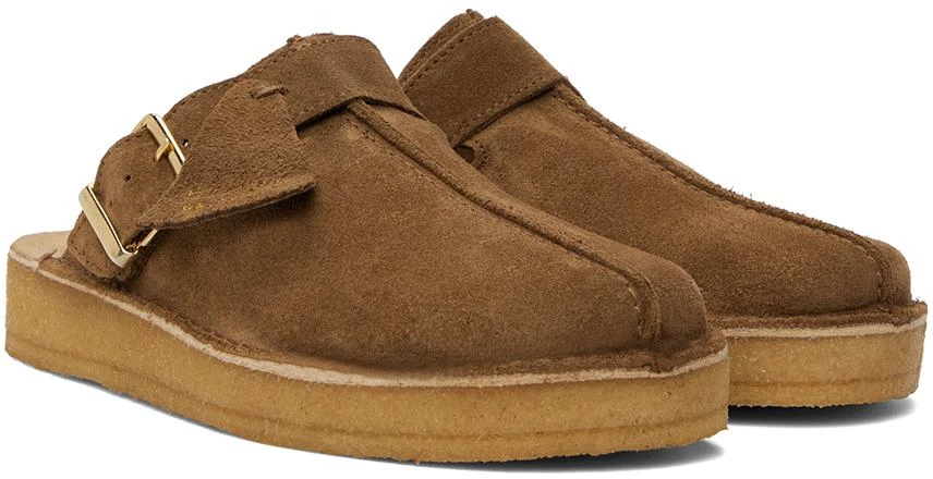 Clarks Tan Trek Mules 4