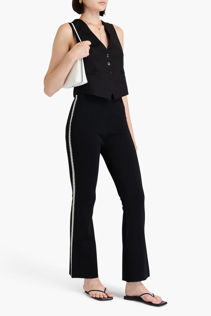 Nanushka Striped stretch-knit kick-flare pants