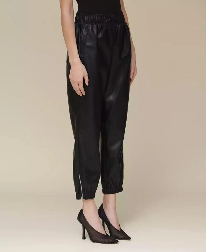Avec Les Filles Women's Faux-Leather Joggers 3