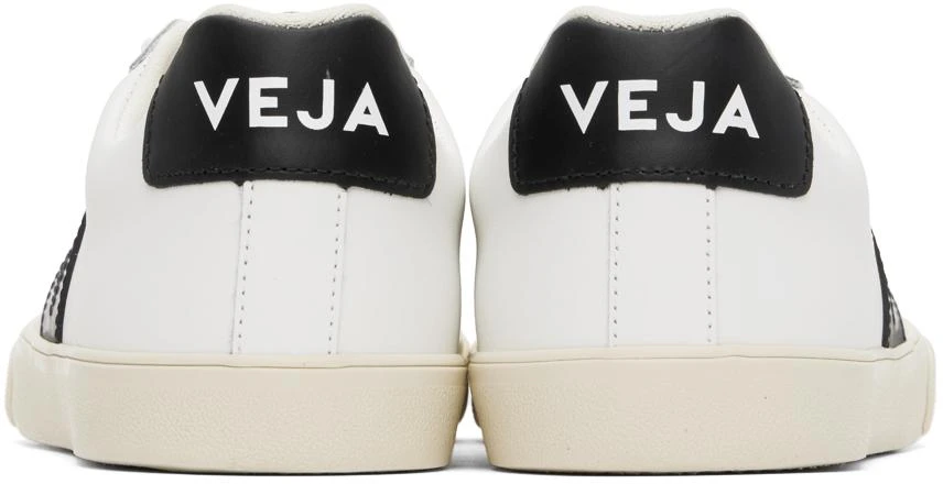 Veja White & Black Esplar Leather Sneakers 2