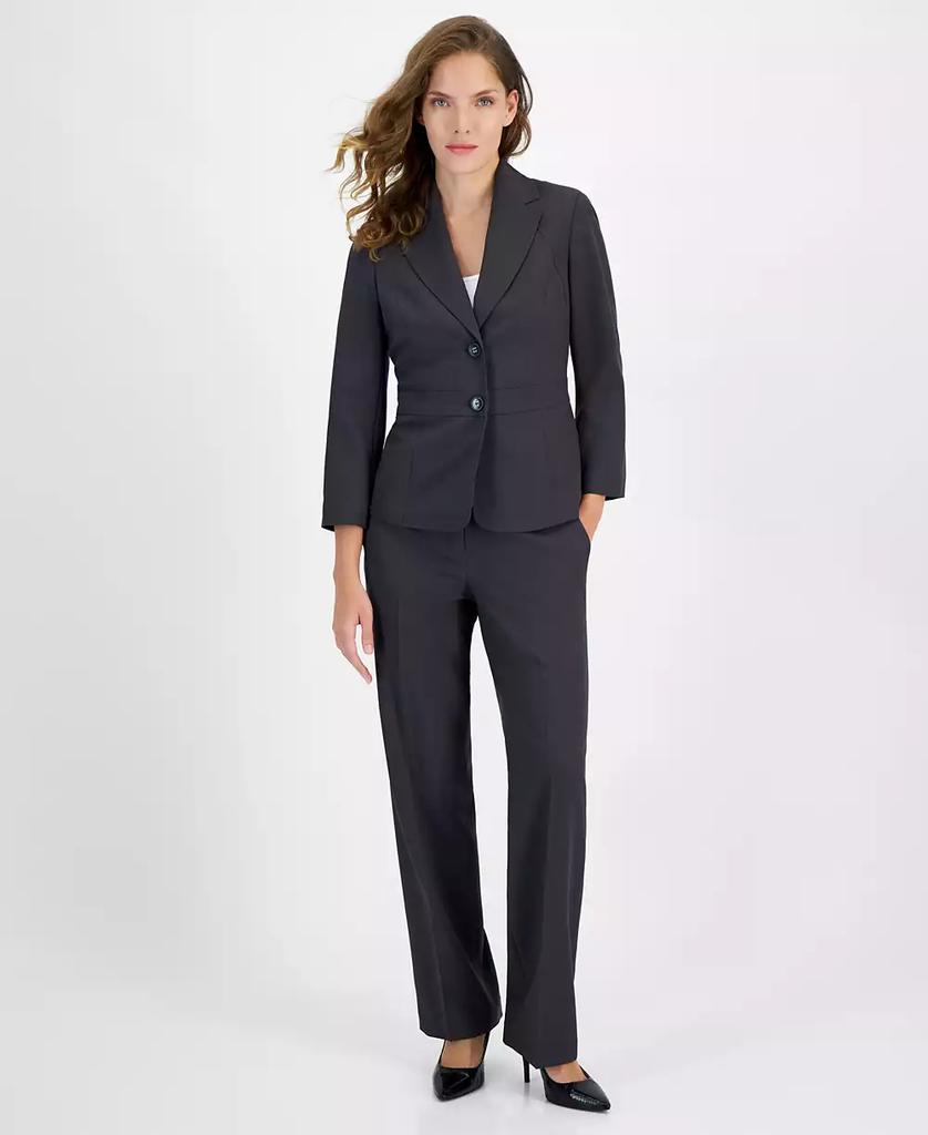 Le Suit Women's Crepe Two-Button Blazer & Pants, Regular and Petite