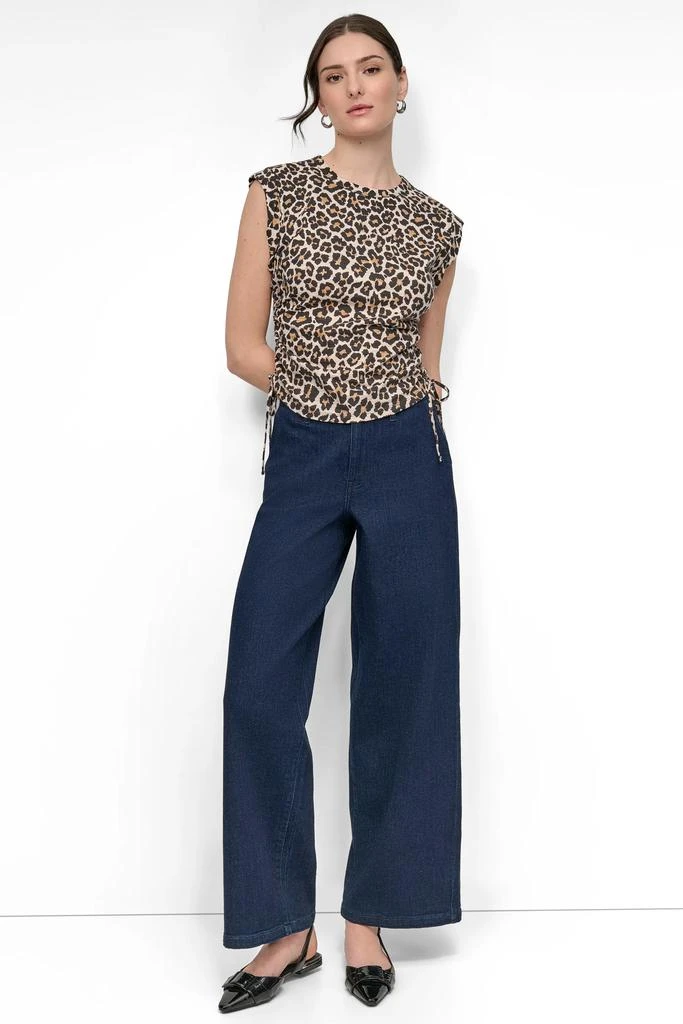 DKNY SIDE TIE RUCHED SLEEVELESS TEE 7