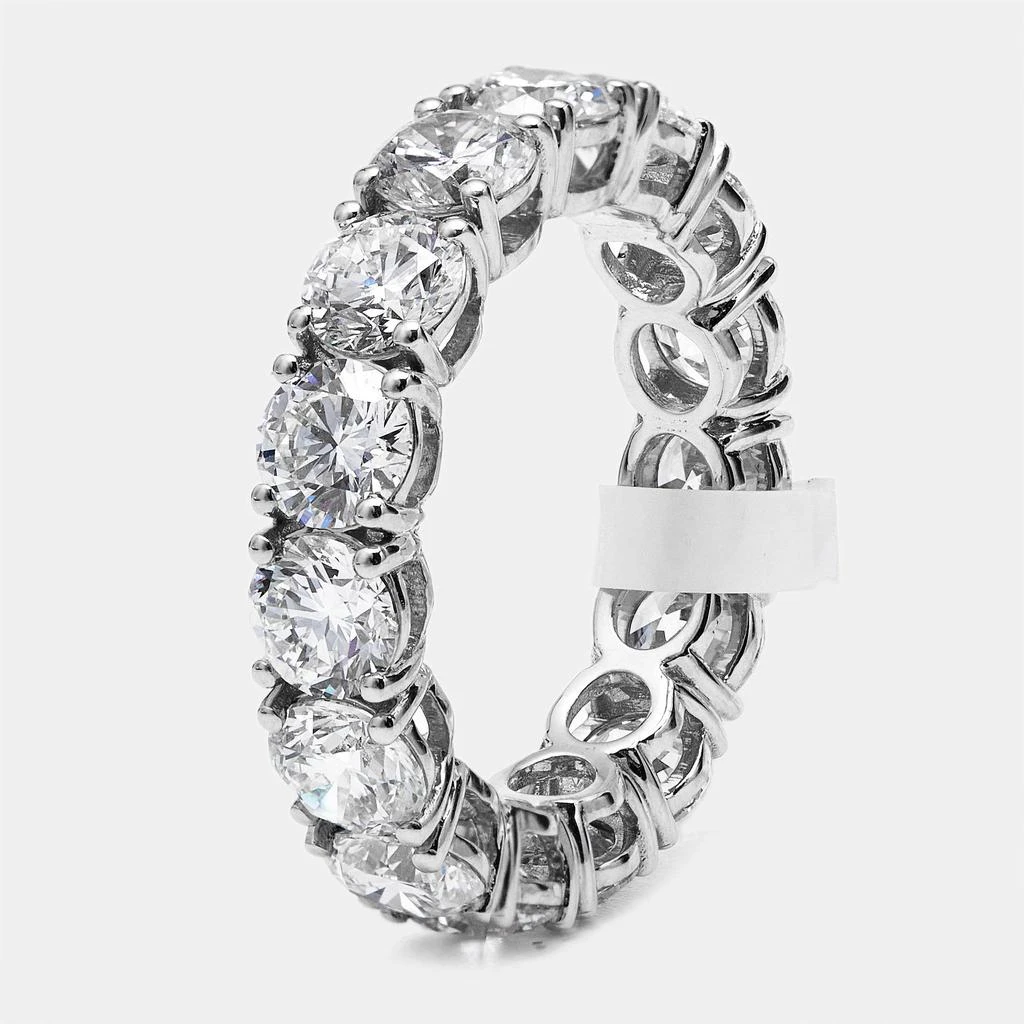 The Diamond Edit 6 cts Round Brilliant Lab Grown Diamonds 18k White Gold Eternity Band Ring Size 52