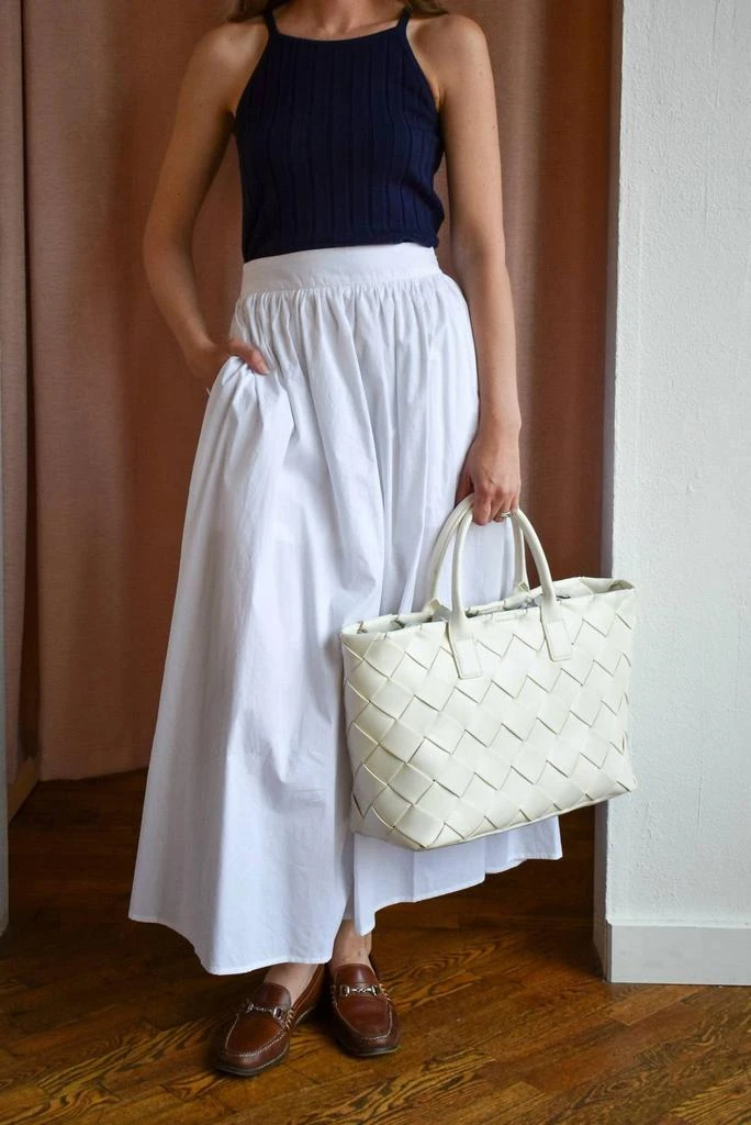 Moon River Mercado Maxi Skirt In White 5