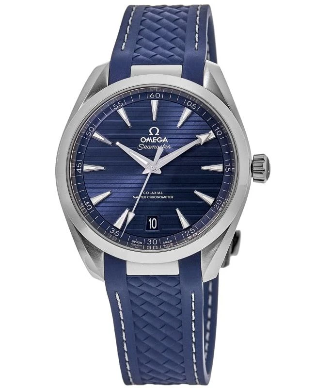 Omega Omega Seamaster Aqua Terra 150m Master Co-Axial Blue Dial Rubber Strap Men's Watch 220.12.41.21.03.007 1