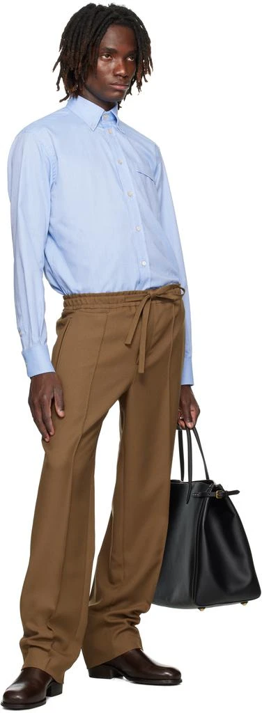 Valentino Blue VLogo Embroidered Cotton Shirt 5