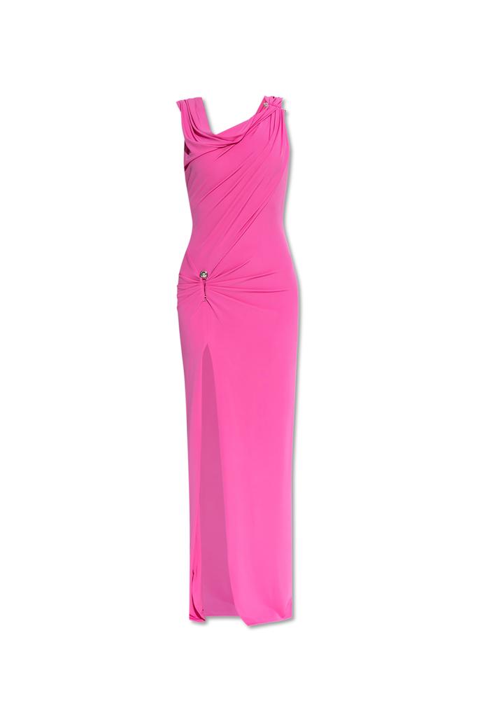 Versace Melange Beige Wool Blend Sweater Dress - Dresses