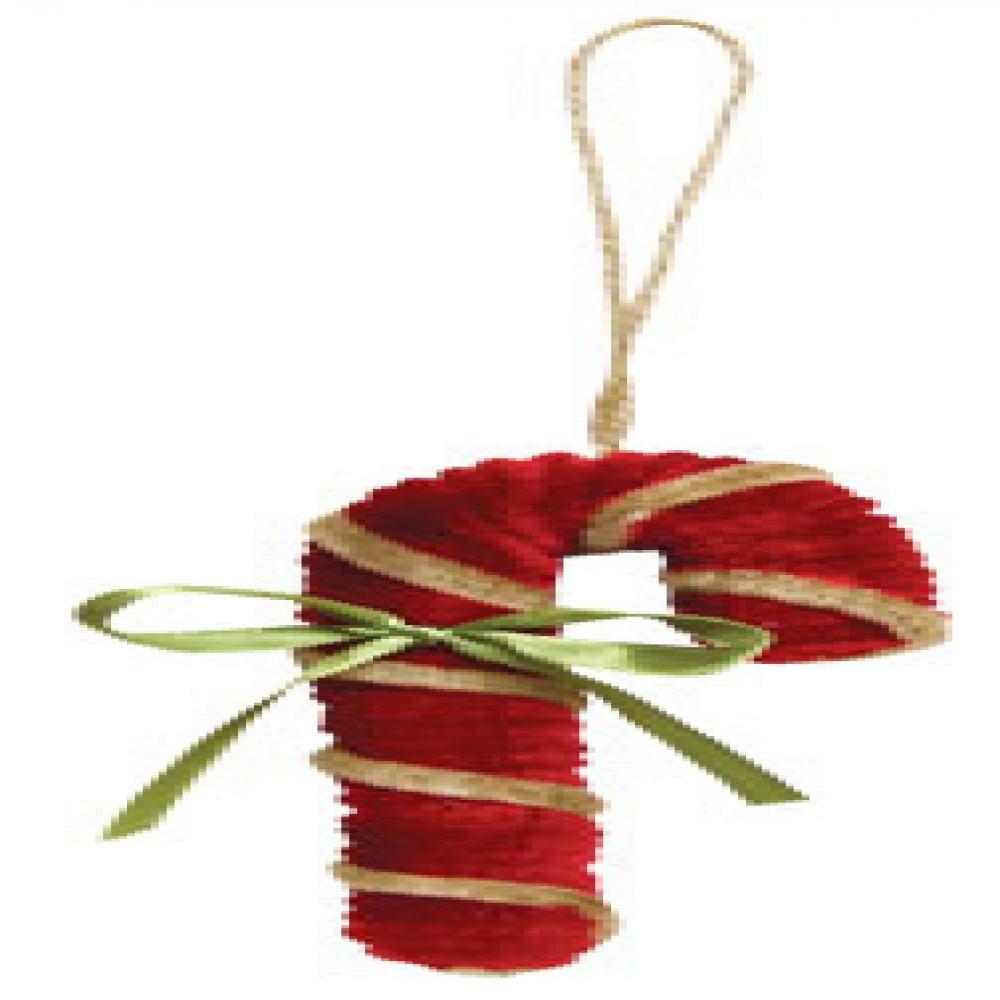 HomeGifo Chenille Candy Cane Ornament