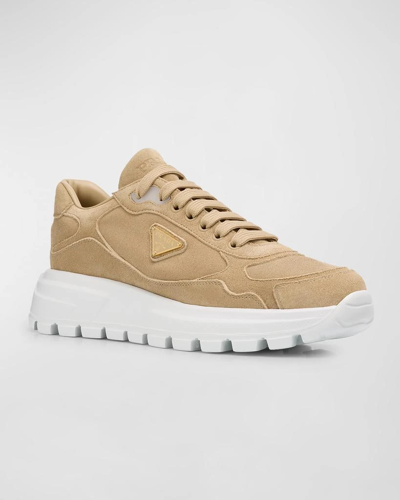 Prada Suede Logo Runner Sneakers 3