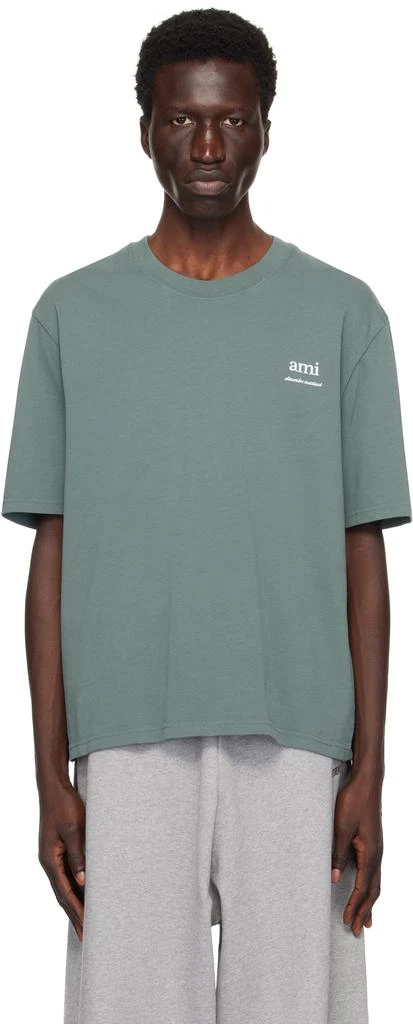 AMI Green 'Ami Alexandre Mattiussi' T-shirt 1
