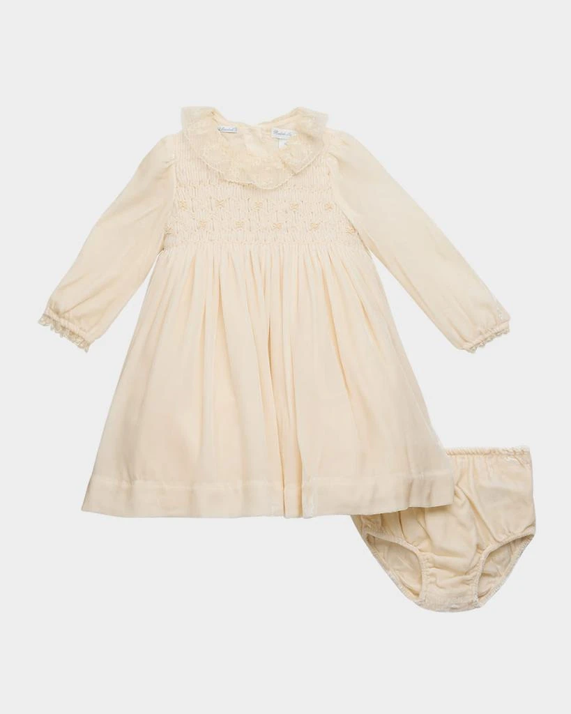 Ralph Lauren Girl's Smocked Embroidered Occasion Dress, Size 9M-24M 1