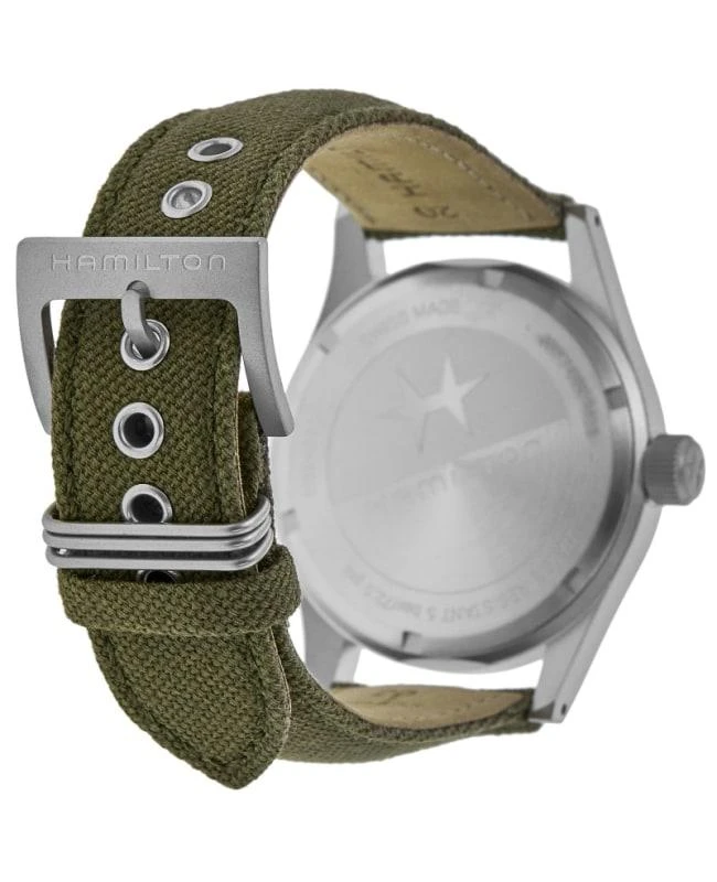 Hamilton Hamilton Khaki Field Mechanical Green Dial Fabric Strap Men's Watch H69439363 4
