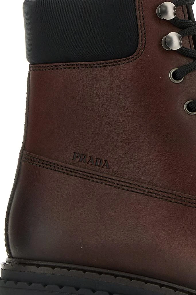 Prada Dark brown leather ankle boots 3