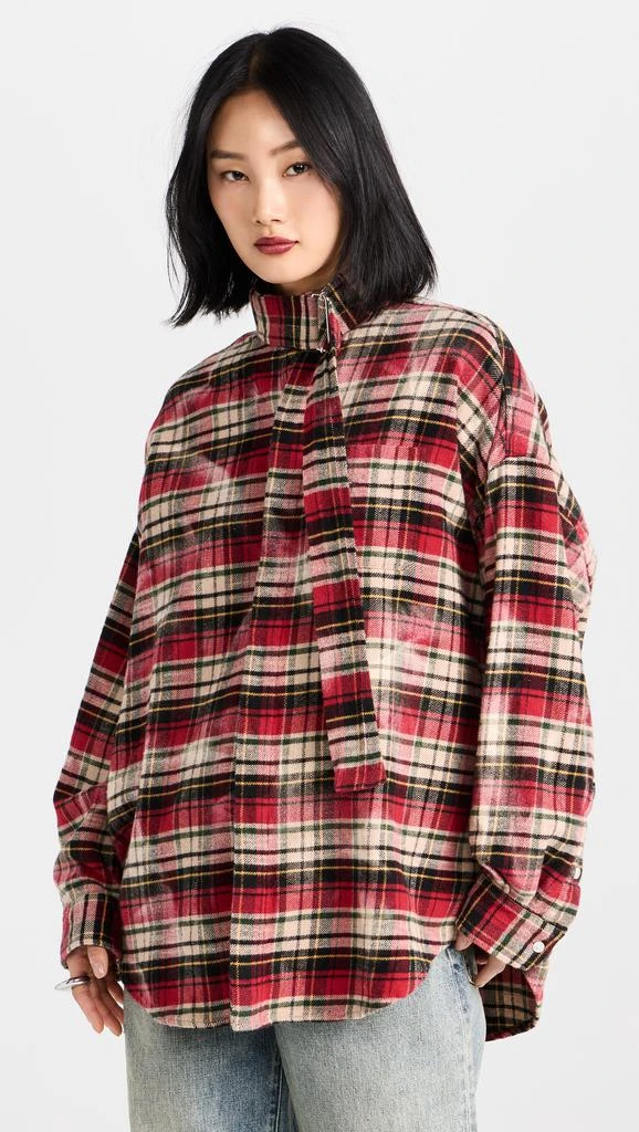 R13 Belt Neck Oversized Shirt 1