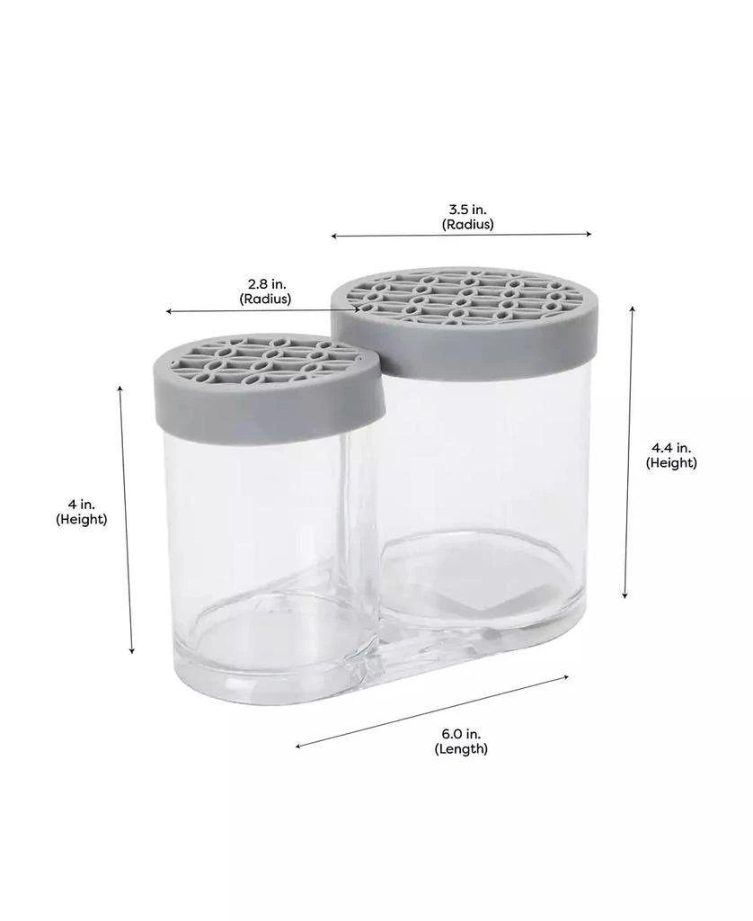 Simplify 2 Compartment Cosmetic Brush Holder 3