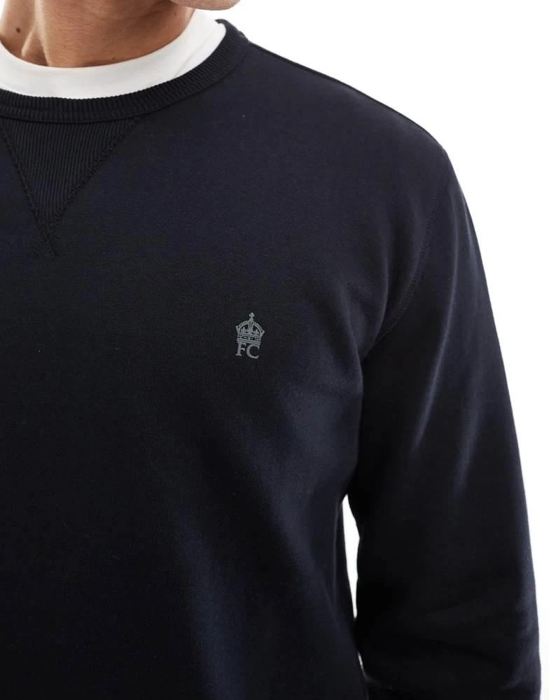 French Connection Mens French Connection classic logo sweatshirt in navy 4
