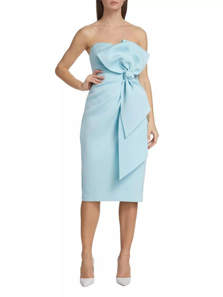 Badgley Mischka Strapless Bow-Embellished Dress 2