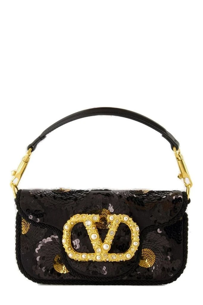 Valentino Valentino Locò VLogo Signature Sequin Embellished Tote Bag from Cettire