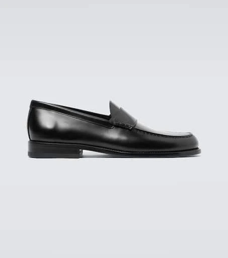 ROCHAS Leather penny loafers 1