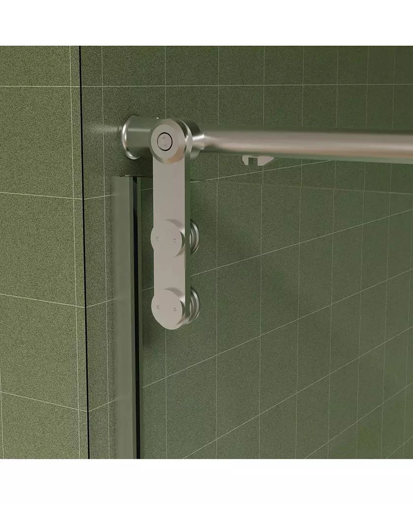 Streamdale Furniture 56" -60" W x 70" H Frameless Shower Door, Sliding Shower Door, Premium 5/16" (8mm) Thick Tempered Glass Shower Enclosure with Towel Bar, Double Side Easy Clean Coat, Brushed Nickel Finished With Buffe 8