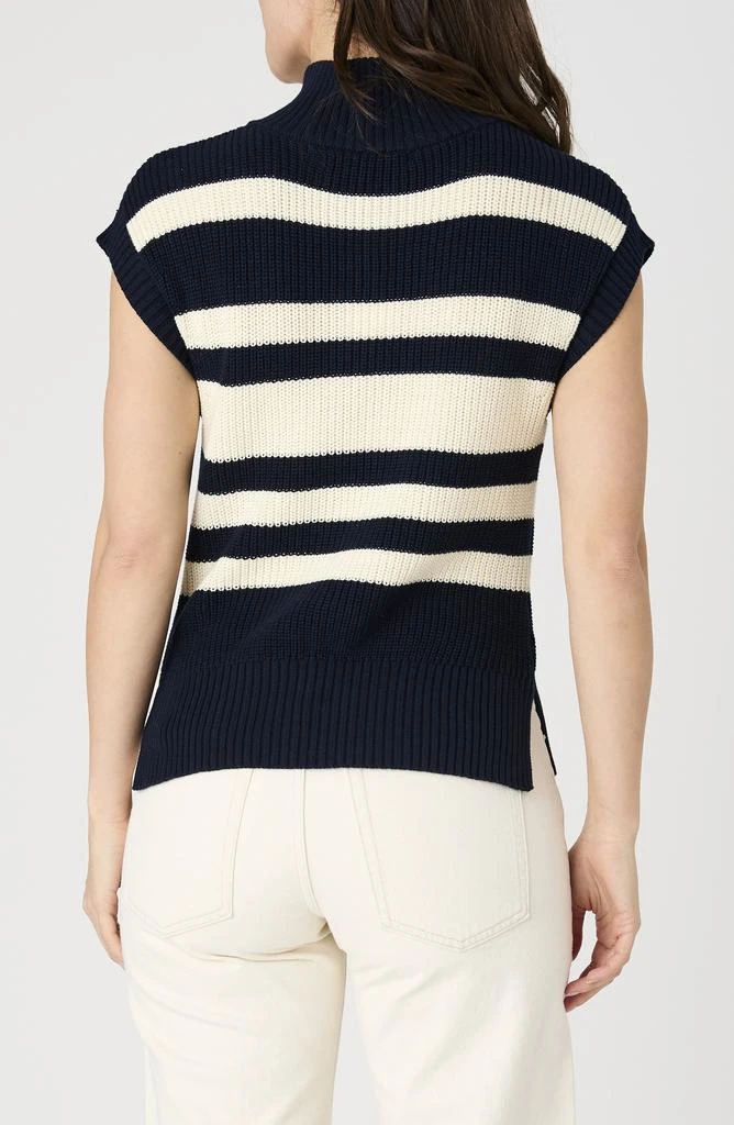 French Connection Mozart Stripe Half Zip Sweater Vest 2