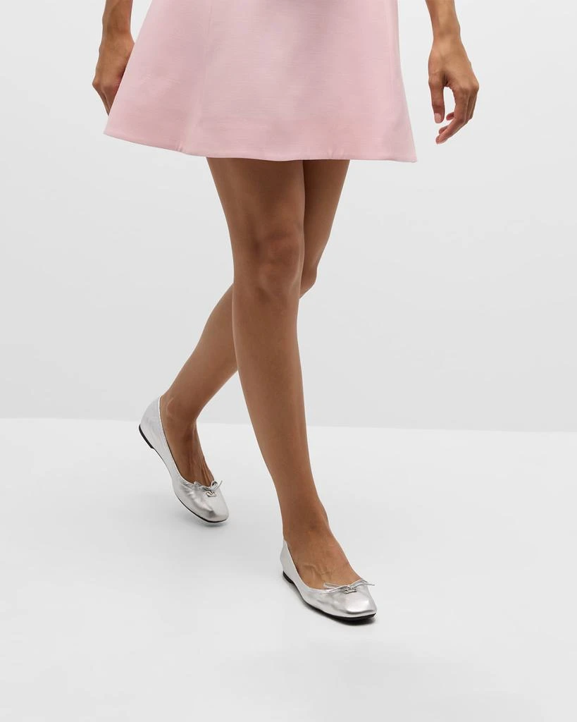 Valentino VLogo Medallion Bow Ballerina Flats 2