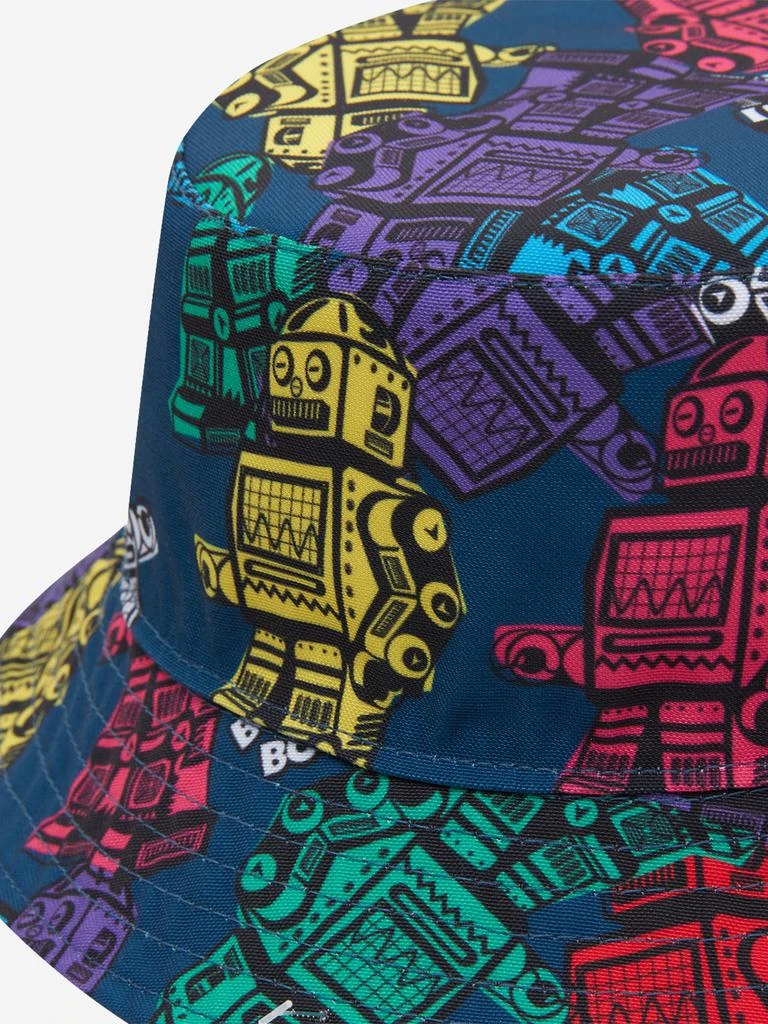Billionaire Boys Club Billionaire Boys Club Kids Robot Print Reversible Bucket Hat in Multicolour 4
