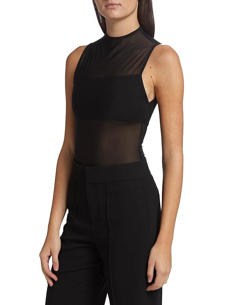 Alice + Olivia Nichol Mesh Mock Turtleneck Bodysuit 4