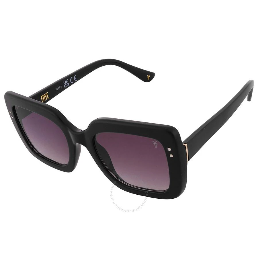 Shop 50950FRY BLK Smoke Square Ladies Sunglasses 10266421  display picture 2