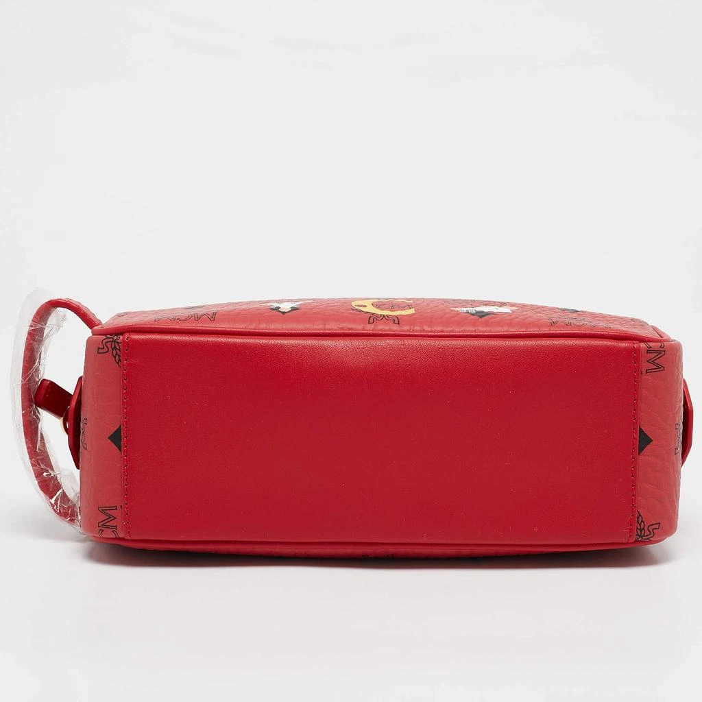 MCM MCM Red Visetos Coated Canvas and Leather 'Year Of The Mouse' Camera Bag 6