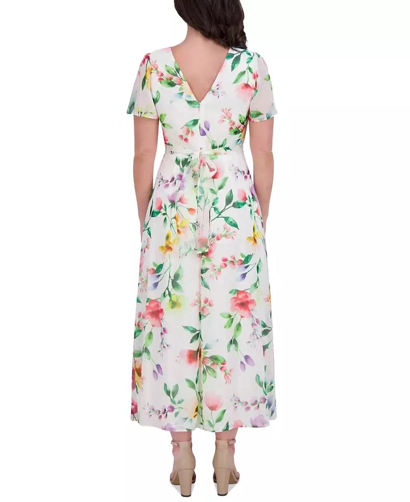 Kensie Women's Floral Print Sleeveless A-Line Midi Dress 3