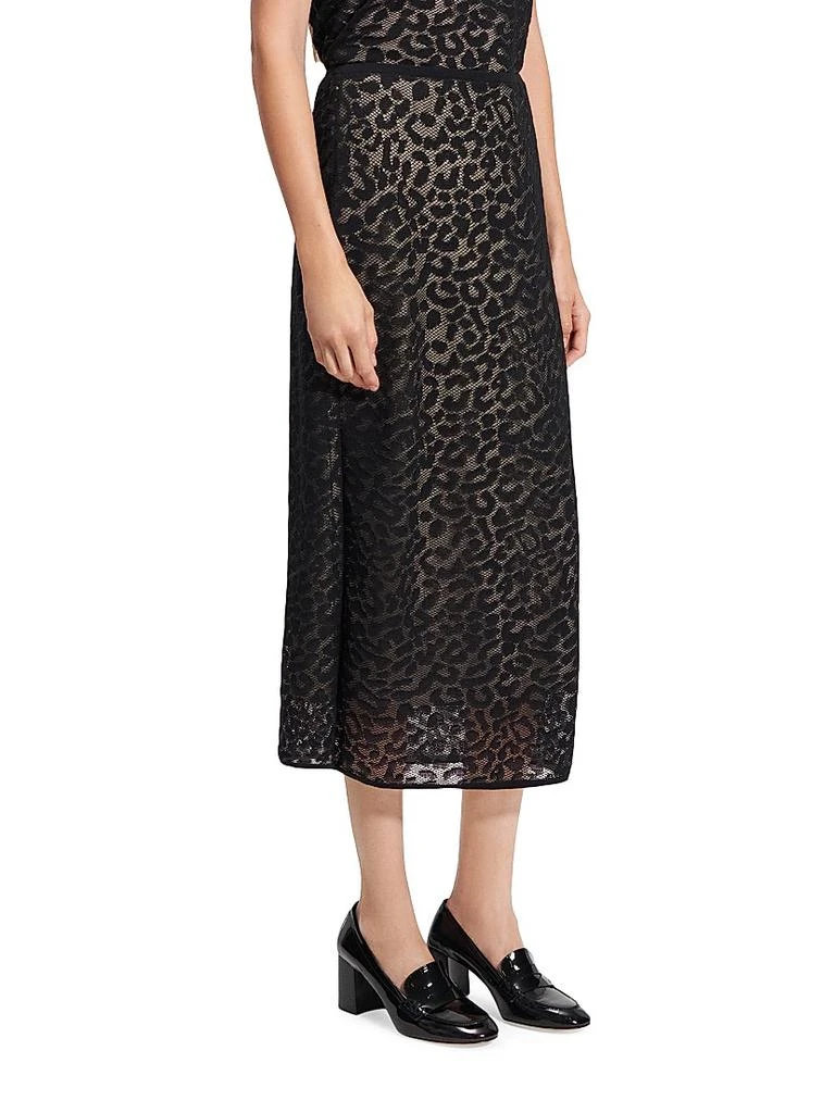 Theory Bleecker Animal Lace Midi-Skirt 4