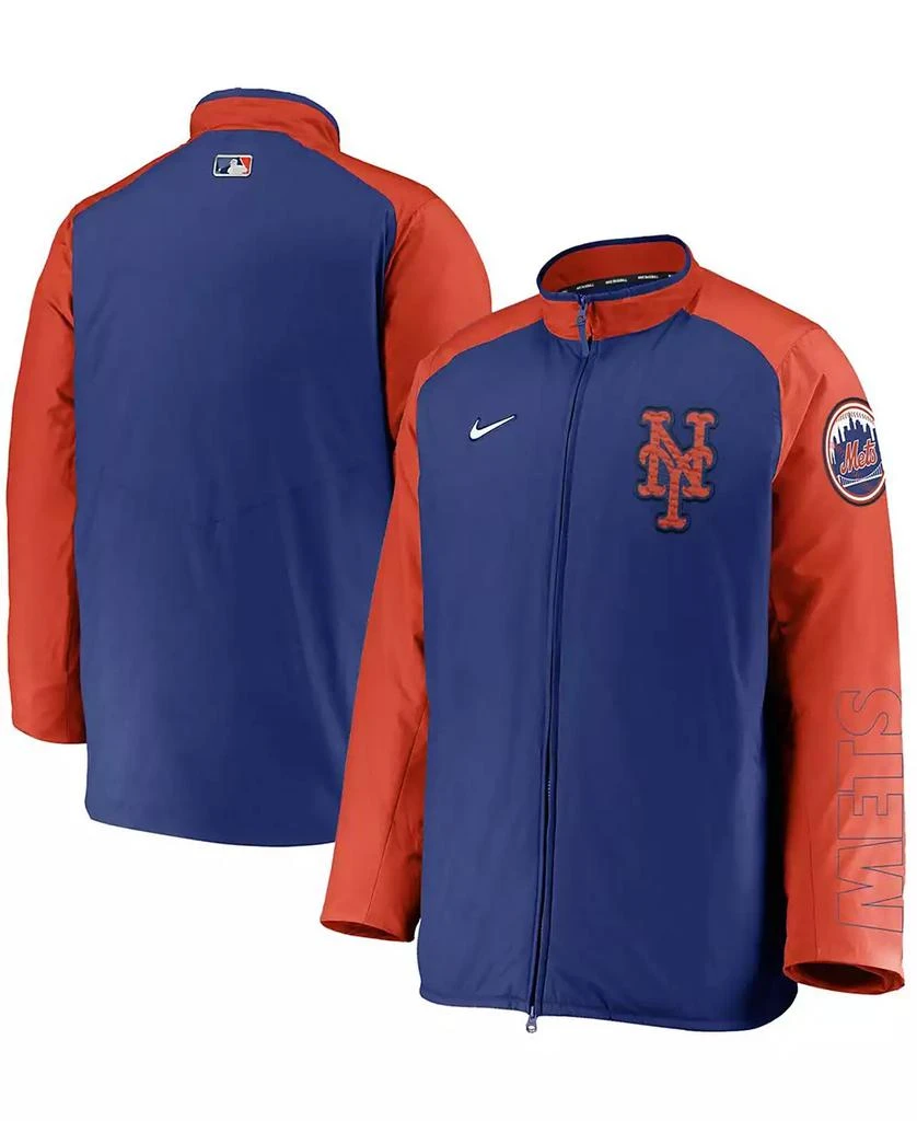 NIKE Men's Royal, Orange New York Mets Authentic Collection Dugout Full-Zip Jacket 1