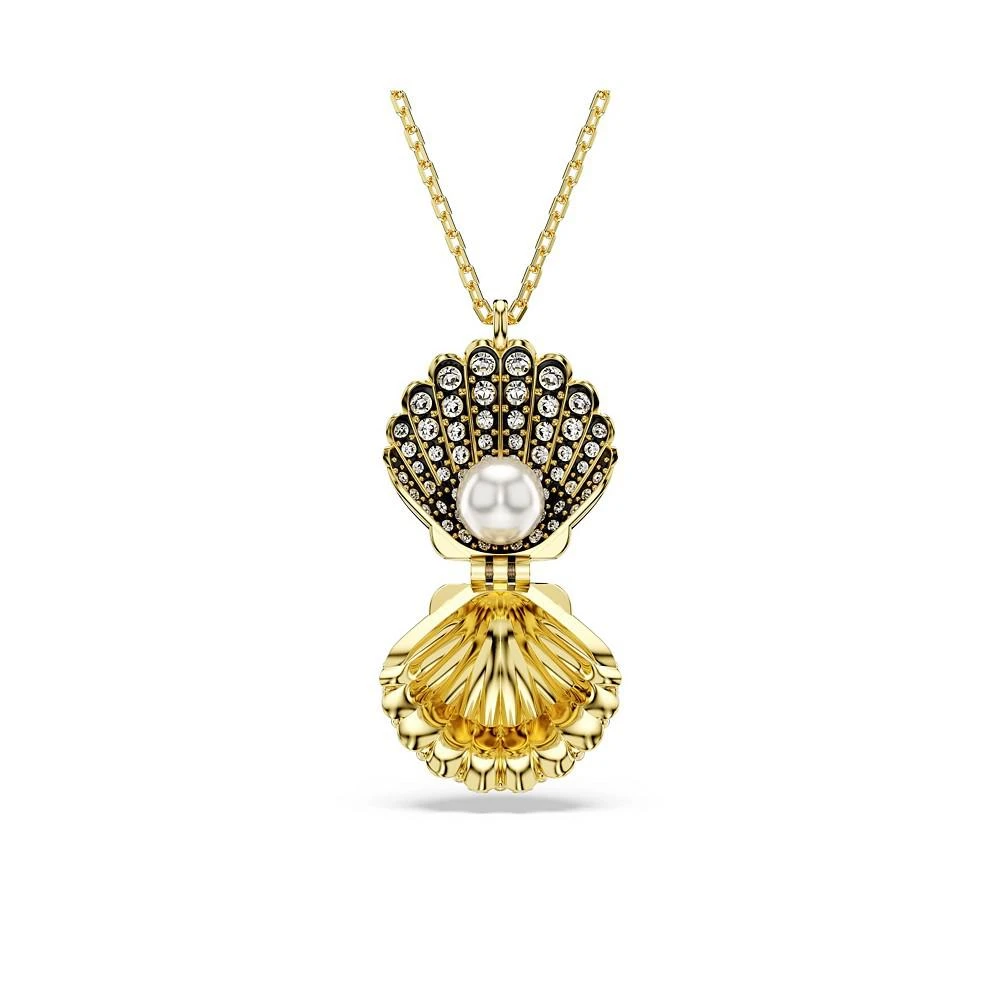 Swarovski Crystal Swarovski Imitation Pearl, Shell, White, Gold-Tone Idyllia Pendant Necklace 1