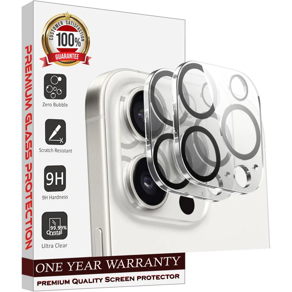 ENTRONIX Entronix Clear Camera Lens Protector Compatible with iPhone 15 Pro - 2-Piece Combo