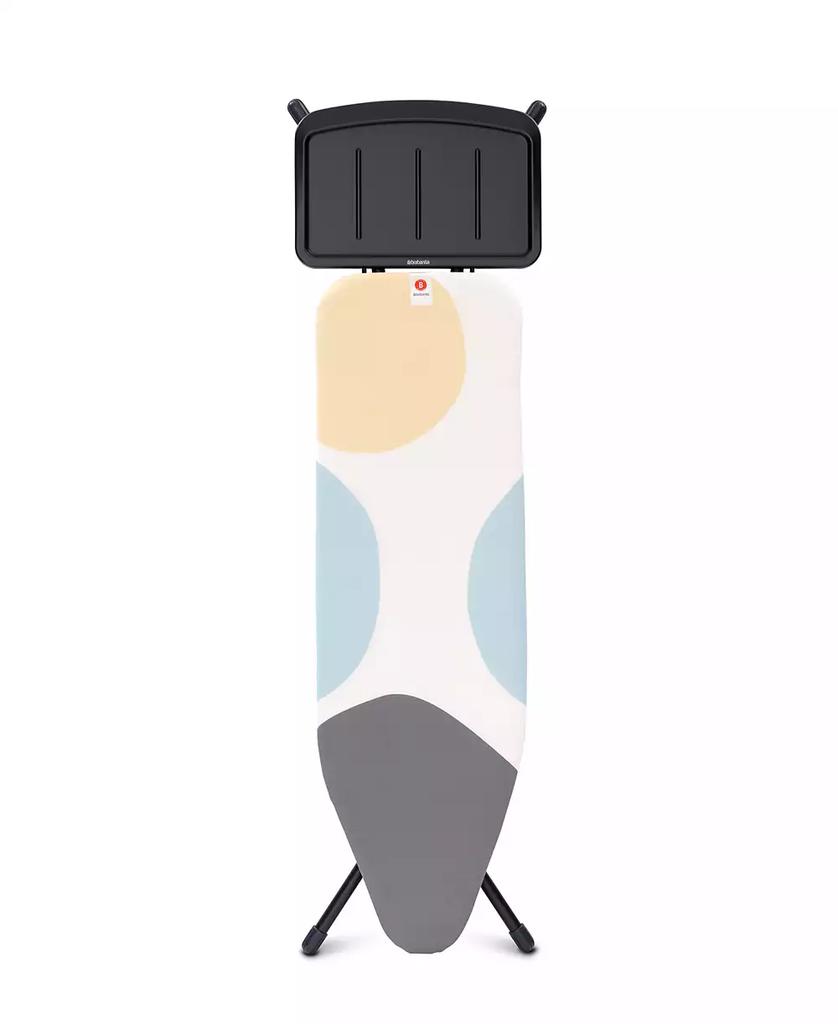 Brabantia Ironing Board B, 49" x 15", 124 x 38 Centimeter - Solid Steam Unit Holder, 1" 25 Millimeter Black Frame