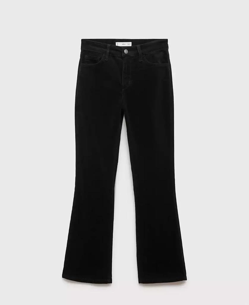 Mango Women's Sienna Flared Cropped Corduroy Jeans 5
