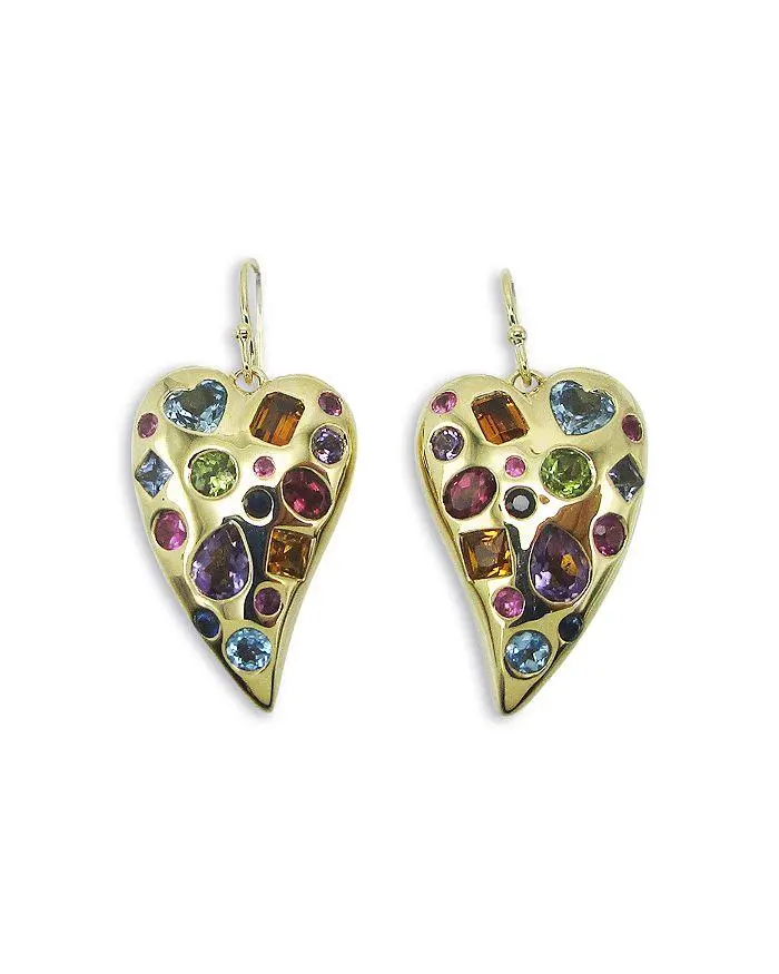 Ippolita 18K Yellow Gold Rock Candy Multi Gemstone Mixed Cut Valentina Drop Earrings