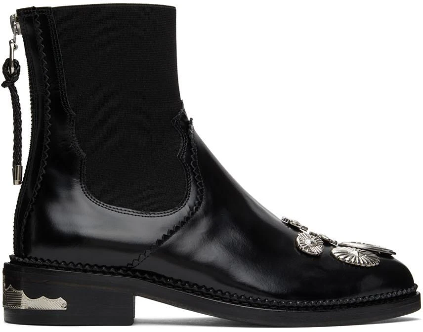 Toga Pulla Black Embellished Chelsea Boots 1