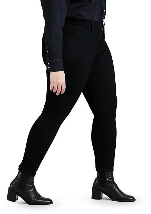Levi's S Plus Size 720 High Rise Super Skinny Blackest Night Denim Jeans 3