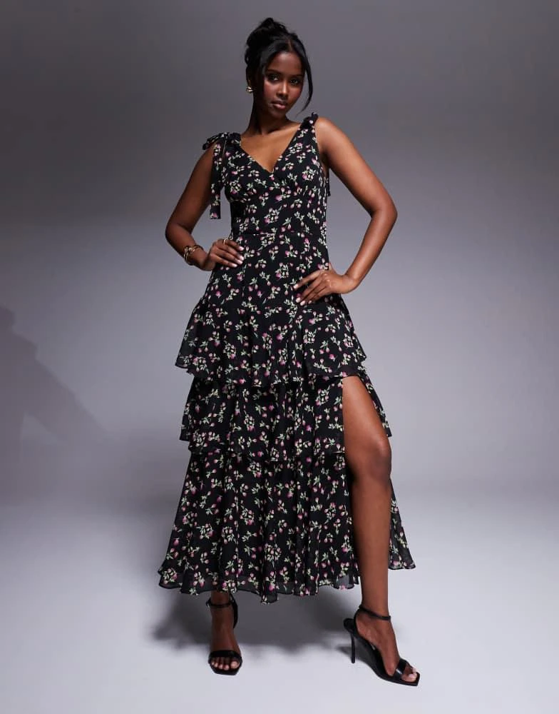 Lulu's asymmetric ruffle midaxi dress in black floral On Sale Now with Up to 25% Off | Discover Exclusive Deals & Savings at BeyondStyle Authentic Lulu's Home|women with Limited-Time Discounts, Lulu's asymmetric ruffle midaxi dress in black floral On Sale Now with Up to 25% Off | Discover Exclusive Deals & Savings at BeyondStyle Authentic Lulu's Home|women with Limited-Time Discounts,