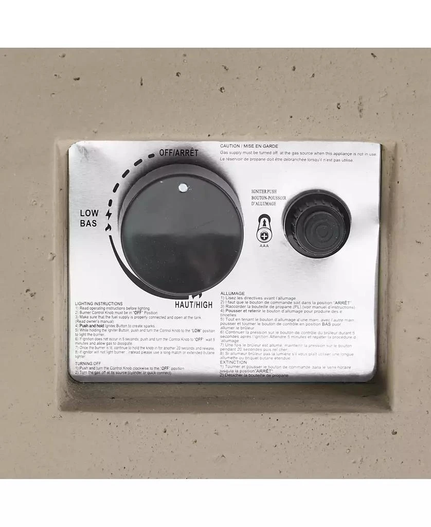 Streamdale Furniture Modern Concrete Fire Pit with 40K BTU for Indoor Warmth and Style 5