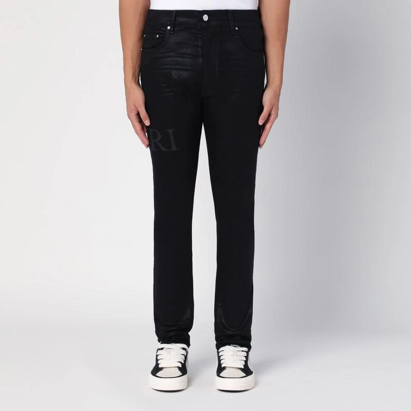 AMIRI Black Jeans Serif Logo 1