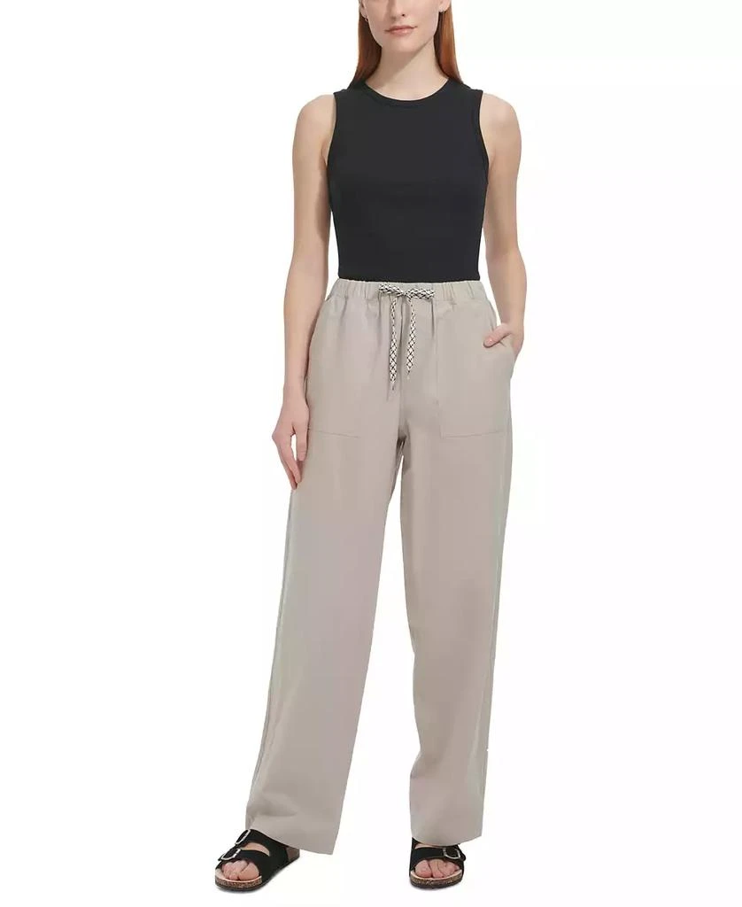 Marc New York by Andrew Marc Women's Cotton Relaxed Straight-Leg Pants 1