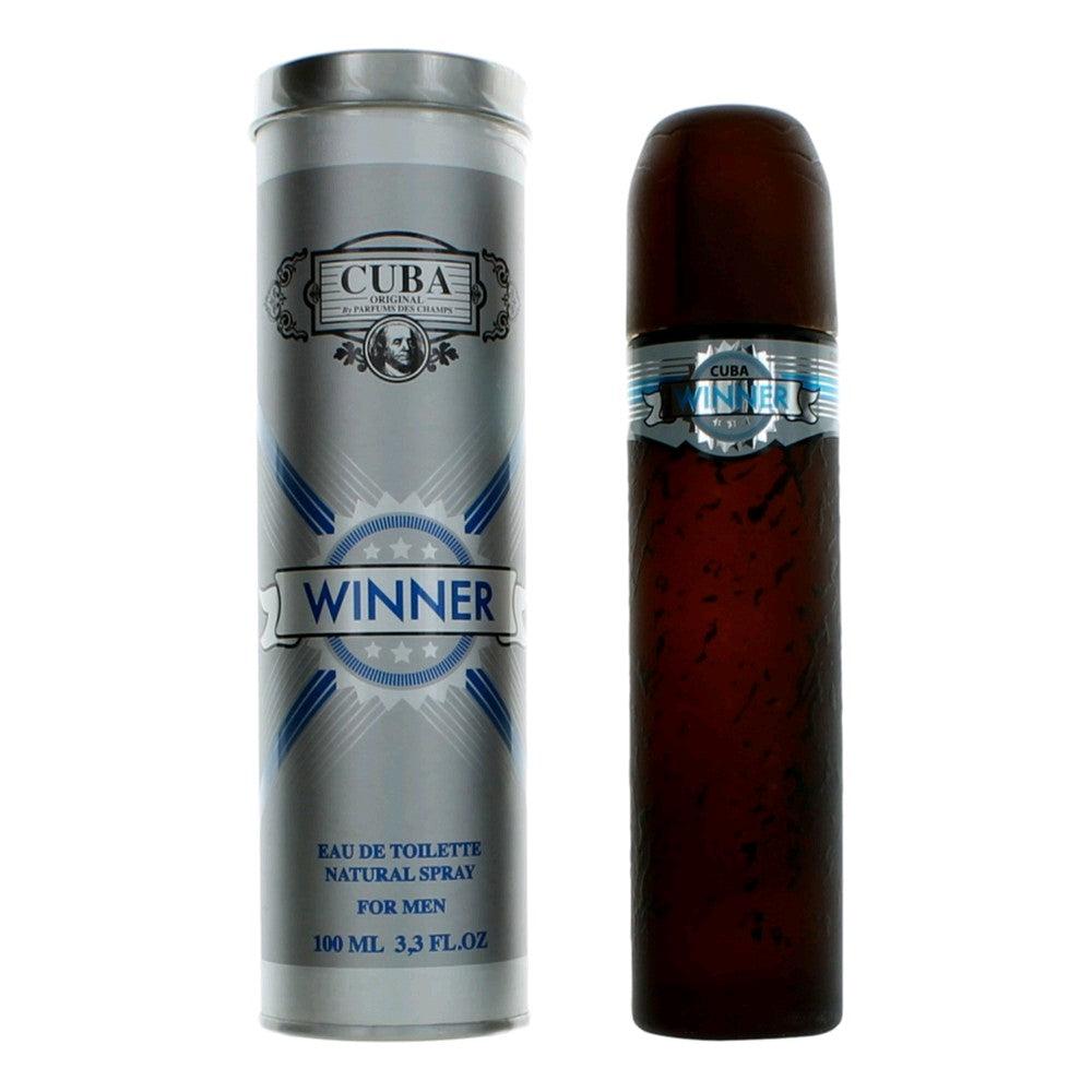 cuba 2pcs Winner by , 3.3 oz Eau De Toilette Spray for Men