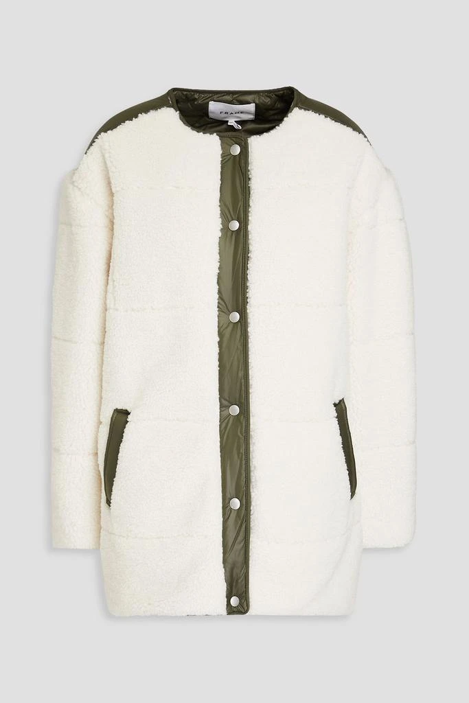 FRAME Shell-paneled faux shearling jacket 1