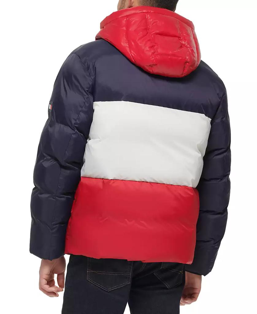 Tommy Hilfiger Men's Colorblock Performance Hooded Puffer Tommy Hilfiger Men's Colorblock Performance Hooded Puffer