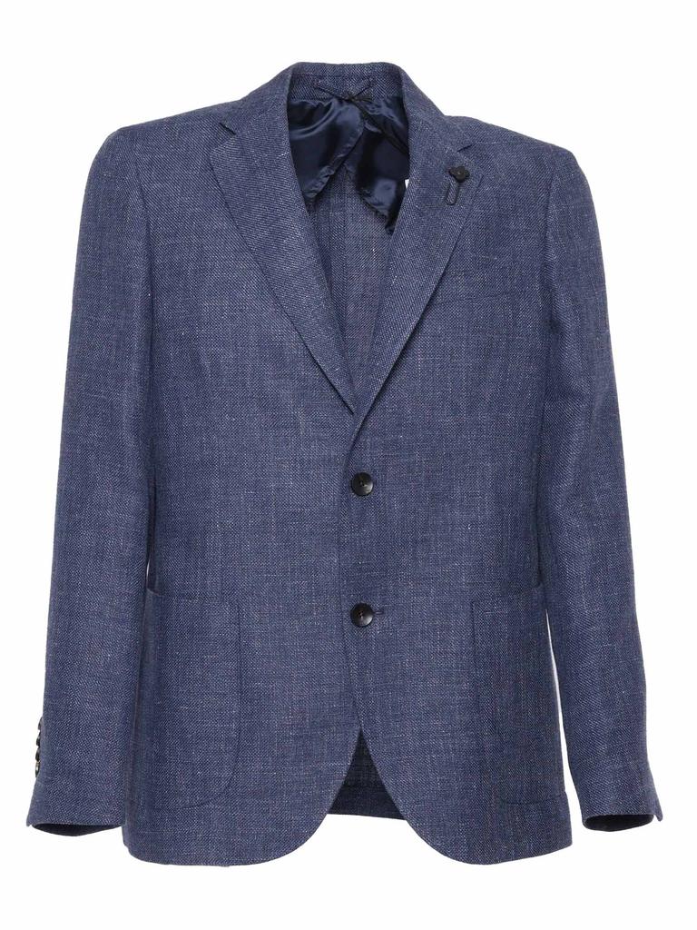 Lardini Blue Single-breasted Jacket